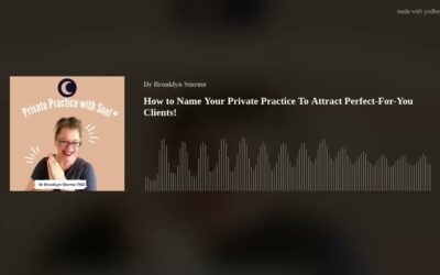 What will you name your private practice?